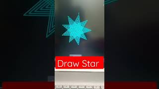 Draw Star Using...Python/..python turtle..../#coding#programming#pythonturtle#shorts