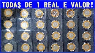 Todas as moedas comemorativas de 1 Real valiosas ou não - Valor atualizado!