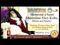 OLSP | Memorial of Saint. Maximilian Mary Kolbe, Priest & Martyr | August 14, 2024, 6AM