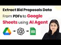 How to Extract Bid Proposals Data From PDFs to Google Sheets using AI Agent