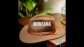 Ultrafino Montana Outback Crushable Wool Felt Fedora with Leather Band