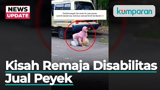 Remaja Disabilitas di Surabaya Berjualan Peyek Sambil Merangkak