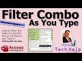 How to Filter the Data in a Combo Box or List Box as you Type in Microsoft Access