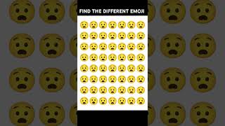 Find the different emoji #iqtest #emoji #shorts #emojichallenge #youtubeshorts #shortsfeed