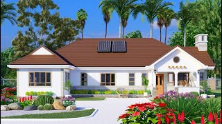 Adorable 4 Bedroom  House Design With Floor Plan | Exterior & Interior Animation