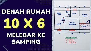 Denah Rumah 10 X 6 Meter Melebar Ke Samping