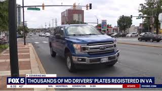 Maryland drivers illegally registering vehicles in Virginia, costing state millions