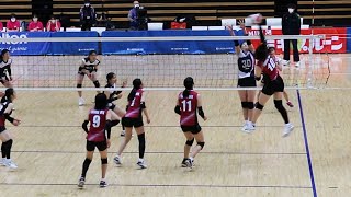 福岡大学 vs 神戸親和女子大学　第４セット　＜2022全日本インカレ女子＞＜女子バレーボール＞