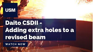 Daito CSD - Adding extra holes to a revised beam | Used Structural Machinery