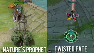 Nature's Prophet's W vs Twisted Fate's R (reUP). DOTA2 vs League of Legends.