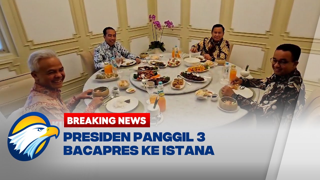 BREAKING NEWS - Presiden Jokowi Makan Siang Bareng 3 Bacapres Di Istana ...