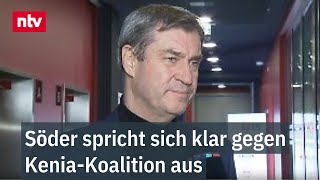 Söder spricht sich klar gegen Kenia-Koalition aus - \