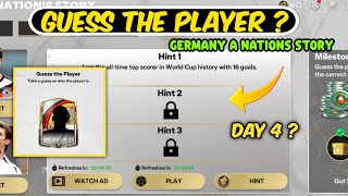 GUESS THE PLAYER | HOW TO GET GERMANY A NATION'S STORY DAY 4 EVENT ANSWERS IN EA FC FIFA MOBILE 26