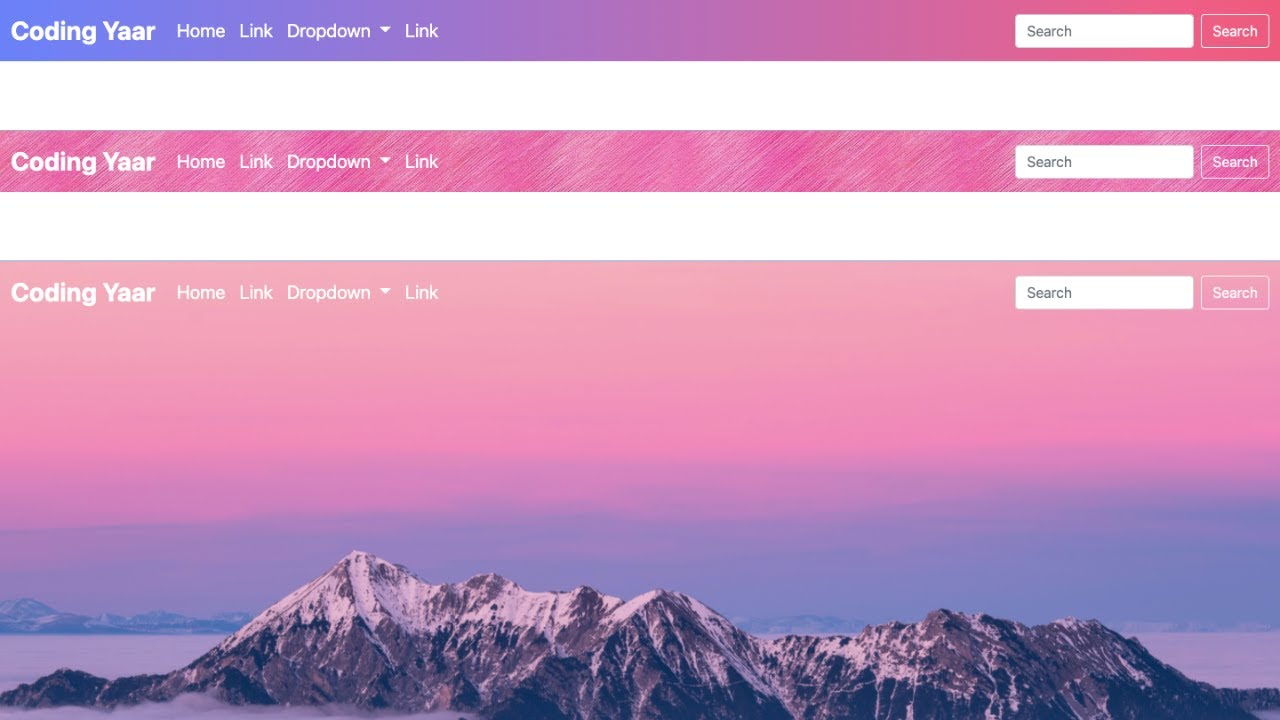 Bootstrap Navbar Change Color (Transparent, Gradient, And Image ...