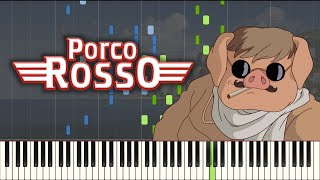 The Bygone Days - PORCO ROSSO | SHEETS + Piano Tutorial (Synthesia)