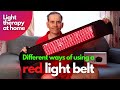 How to use red light therapy belt for different parts of the body?