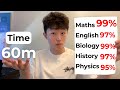 Revealing how I study 1 hour a day for PERFECT grades🥱