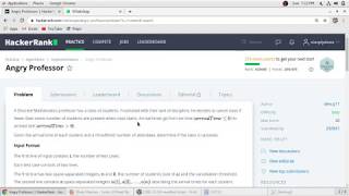 Angry Professor Hacker Rank Solution in C Programming