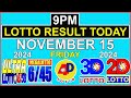 Lotto Result Today 9pm November 15 2024 PCSO