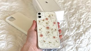 Unboxing White iPhone 11 and Cute Cases(aesthetic)✨ | links in description |