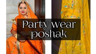 Beautiful party wear crep poshak with thakurji pyor odani 😍