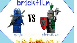 BRICKFILM #24 : ninja VS chevalier ( subtitled in english ) ( sous-titré en anglais )