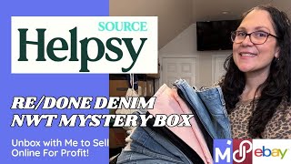 Unbox with Me - Helpsy Source RE/DONE Denim NWT/NWOT Mystery Box - Reselling on eBay \u0026 Poshmark