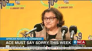 ANC | Ace must say sorry this week