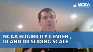 NCAA Eligibility Center, D1 and D2 Sliding Scale