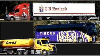 Truckspotting January 2025 C.R. England Loves LSU Tigers 12325