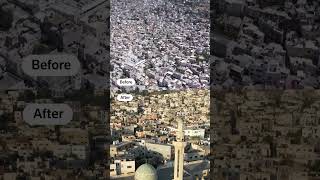Drone views before and after Israel raided the Jenin refugee camp
