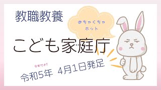 【教員採用試験対策：用語解説】２０２５年度＊教職教養:「こども家庭庁をザックリと解説‼」