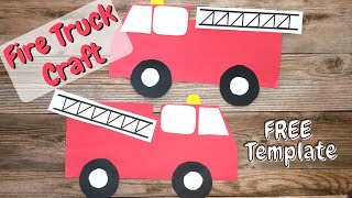 Fire Truck Craft (Free Template)