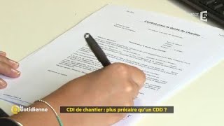 CDI de chantier : plus précaire qu'un CDD ?