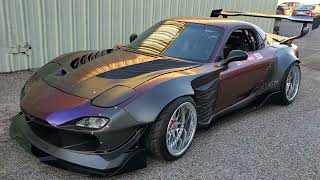 Mazda RX7 twin Turbo wide body FD3S build by Kyle Mohan Racing and Mazdatrix