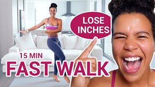 FAST Walking in 15 minutes | Fat Burning Walk at Home