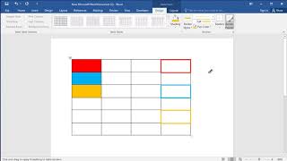 How to change table cell and cell border color in Word