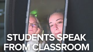 Forsyth Tech students interview via FaceTime inside classrom