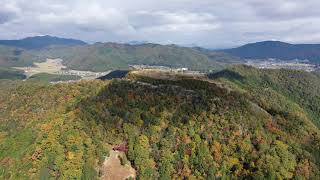 麒麟がくる予定ロケ地　黒井城跡　空撮（４K）