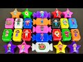 Looking Pinkfong, Cocomelon Rainbow Mini Suitcases CLAY ! Satisfying ASMR Videos