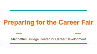 Career Fair Prep | Center for Career Development