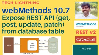 webMethods | Expose REST API (REST V2 - post, get, patch, delete) from database JDBC adapter service