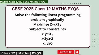 Solve the following linear programming problem graphically Maximise Z=x+2y Subject to constraints