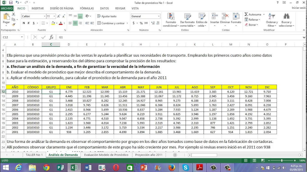 Taller 1 Pronósticos Actividad AA7 - YouTube