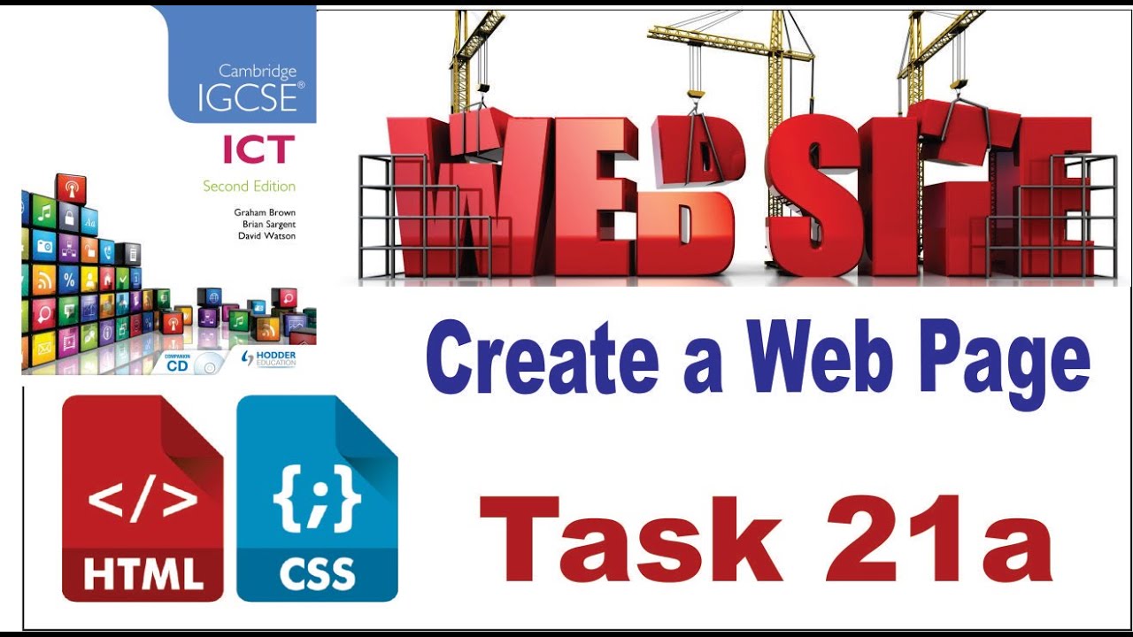 Create Your First Web Page | Web Design Lesson | Task 21a | IGCSE ICT ...