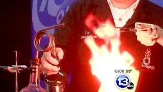 Ignite a match with superheated steam