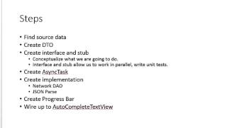 Populating AutoCompleteTextView: Overview