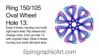 How To Spirograph: The Oval Wheel in Ring 150/105