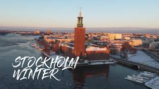 Winter in Stockholm by drone