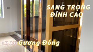 Thang Máy Kính Sang Trọng - Inox Gương Đồng Đẳng Cấp | Dự án Lý Thái Tông, Thanh Hóa